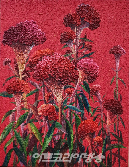 cockscomb-red, 116.8x91cm, oil on canvas