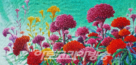 cockscomb- 가을동화, 3,100x50cm, oil on canvas