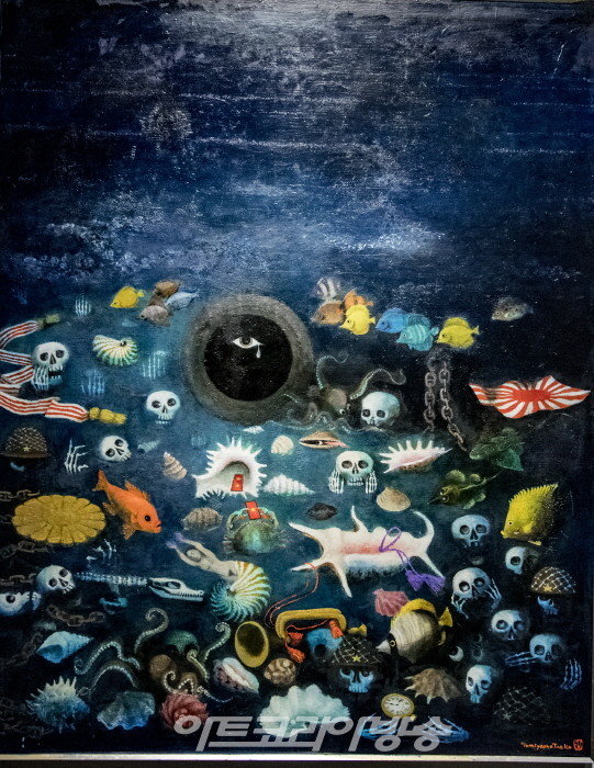 도미야마 다에코-남태평양의 바닷속에서 1958 캔버스에 유채 160×130cm
