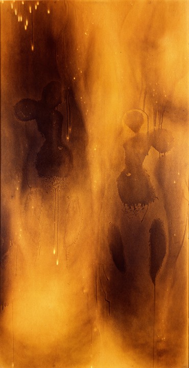 Yves Klein, Triptyque de Krefeld , 1961 (부분), 골판지에 금박, 12 ⅝ × 9 인치 (32 x 23cm)