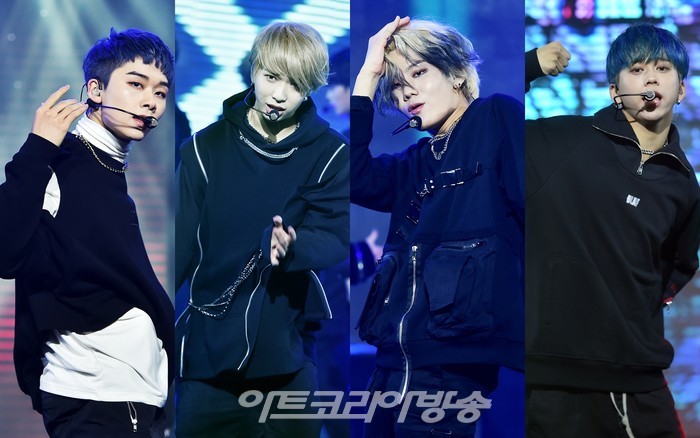 T1419_ 데뷔 1집 싱글 앨범 ‘BEFORE SUNRISE Part.1' 쇼케이스(제로, 레오, 시안, 케빈). 2021.01.11 제공 MLD엔터테인먼트