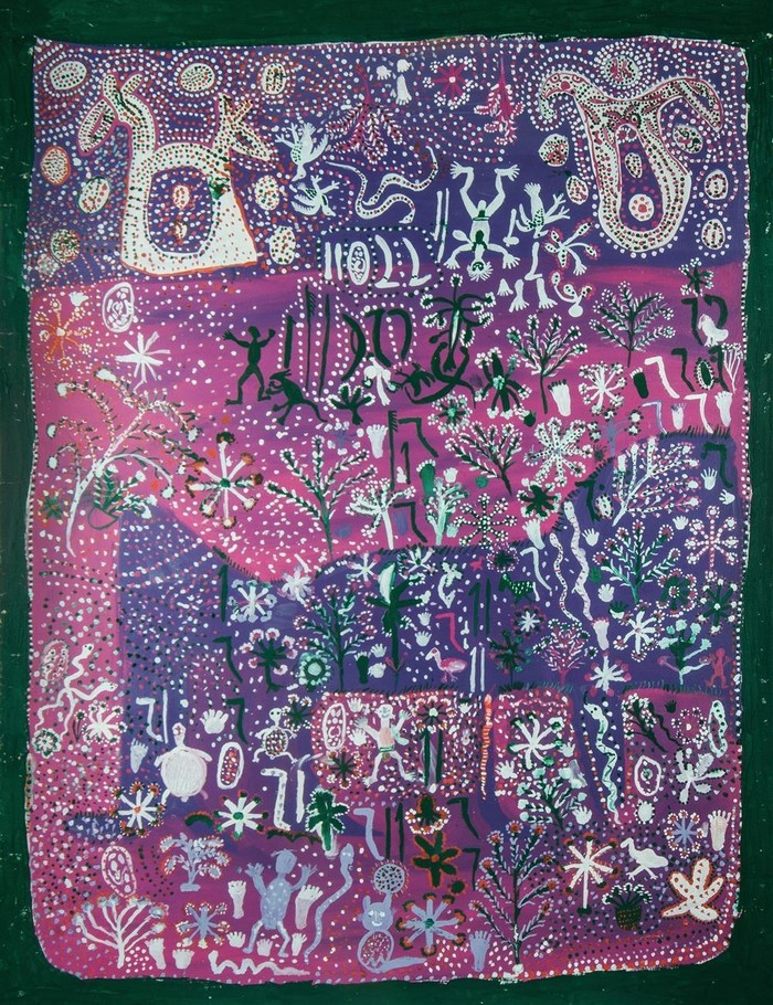 Willie Gudupi, Moima Willi Untitled Oil on Canvas Painting177x136cm