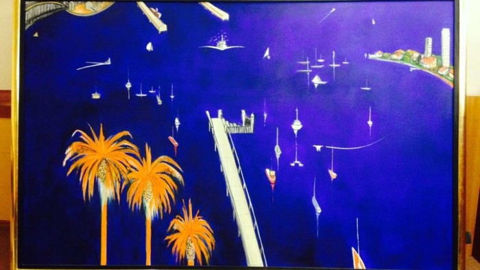 The fake paintings were based around Whiteley's Lavender Bay series. ABC