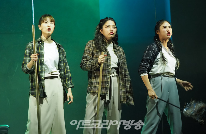 뮤지컬 '포미니츠' 프레스콜(프랭키 역 노지연, 아이즈 역 김하연, 되르테 역 안현아). 2021.04.13 ⓒ아트코리아방송 이용선 기자