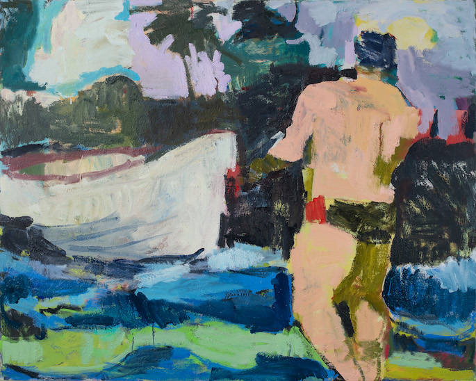 Building a Boat, 2021  Oil on canvas  48 x 60 inches