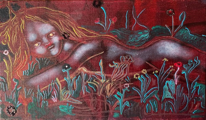 Matthias Garcia Début de Nuit , 2019 Oil on canvas 24 x14 cm