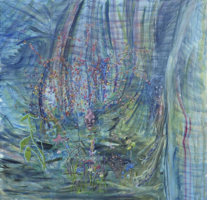 Matthias Garcia, Floral Delusion,2020, oil on canvas  huile sur toile,150x150cm