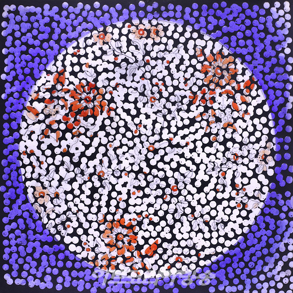 다니엘 보이드(b. 1982)2021Oil, watercolor, pencil and archival glue on paper mounted to linen33 x 33 cmCourtesy of the artist and Kukje Gallery이미지 제공: 국제갤러리