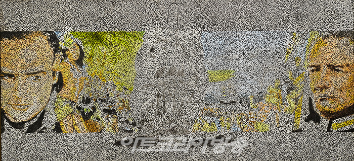 다니엘 보이드(b. 1982)2021Oil, arcylic and archival glue on canvas 140 x 299 cmCourtesy of the artist and Kukje Gallery이미지 제공: 국제갤러리