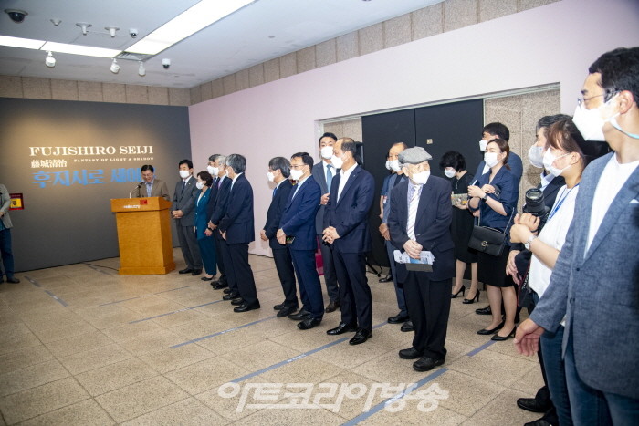 후지시로세이지 '빛과 그림자의 환타지'전 오프닝 행사