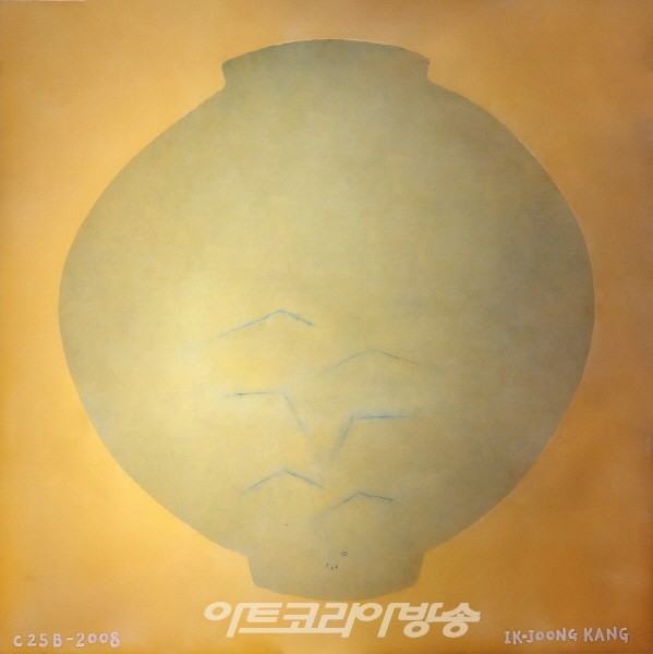 ]강익중_ Moon Jar C25B, 170x170cm, 2008(수정)