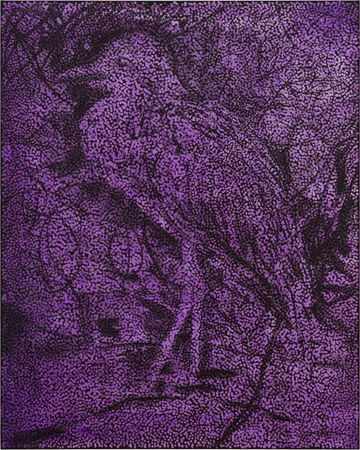 Daniel Boyd. Untitled (SIBWTS), 2020 oil, acrylic, charcoal and archival glue on canvas 150 x 120cm