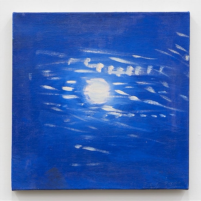 Ann Craven Moon (Full moon, Cushing, 7-16-19,855PM),2019Oil on linen14 x14 inches