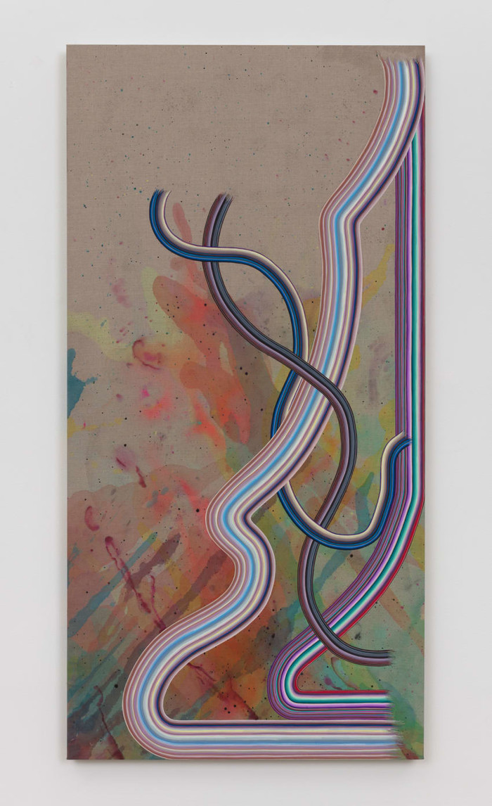 DANI TULL CASCADING VOICES, 2021Flashe on linen72 x 36 x 1 12 in182.9 x 91.4x3.8 cm