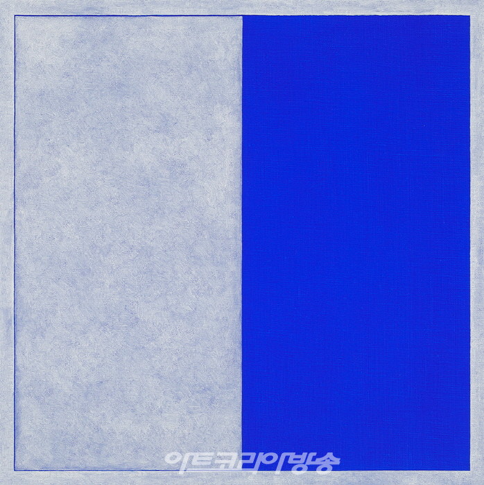 허우중, 여백의 지층(1), 캔버스에 유화, 45.5x45.5cm, 2020