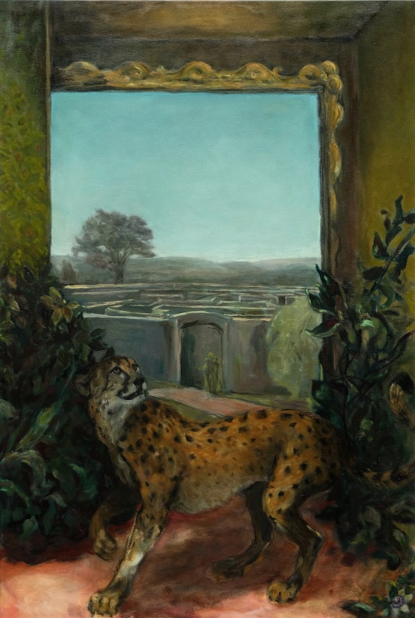 Der Gepard, Öl auf Leinwand, 145 x 100 cm, 2021