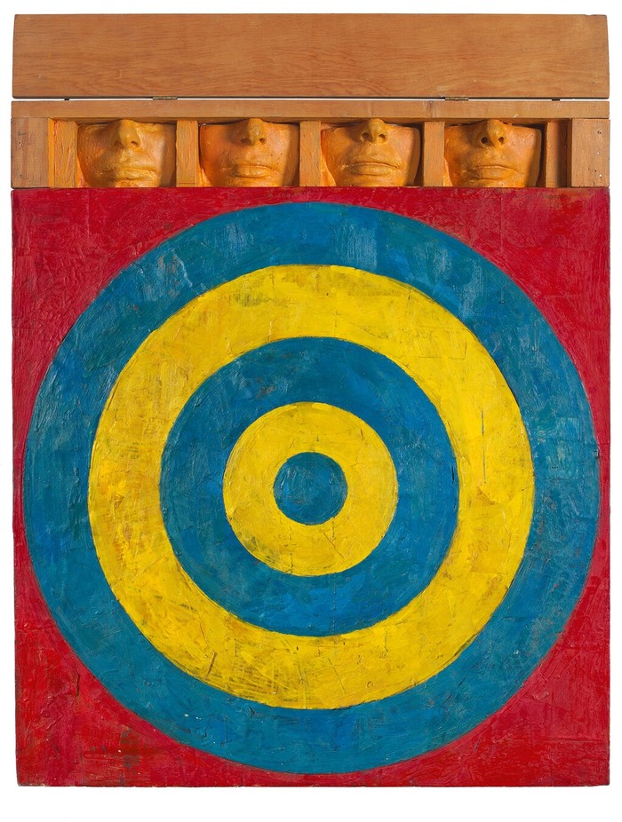 예술가 Jasper Johns의 작품. 실종과 부정1955