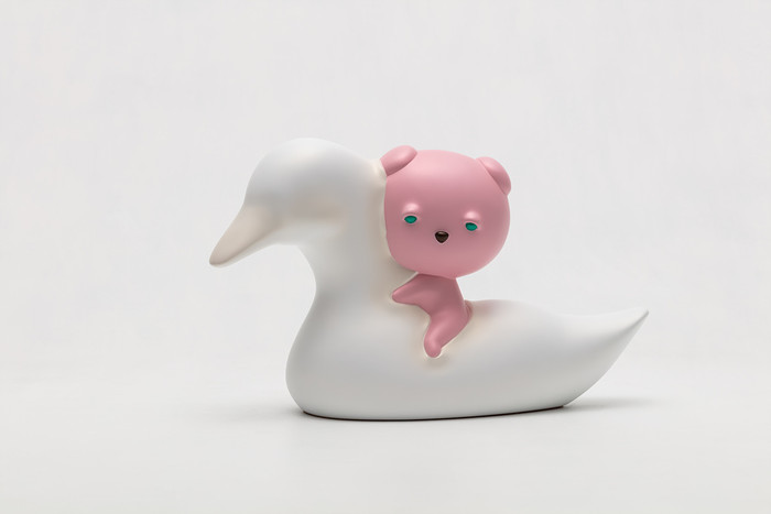 The Sweetest Companion in the world-Pink Sleebu, 42x14x26cm, urethane paint_ (1)