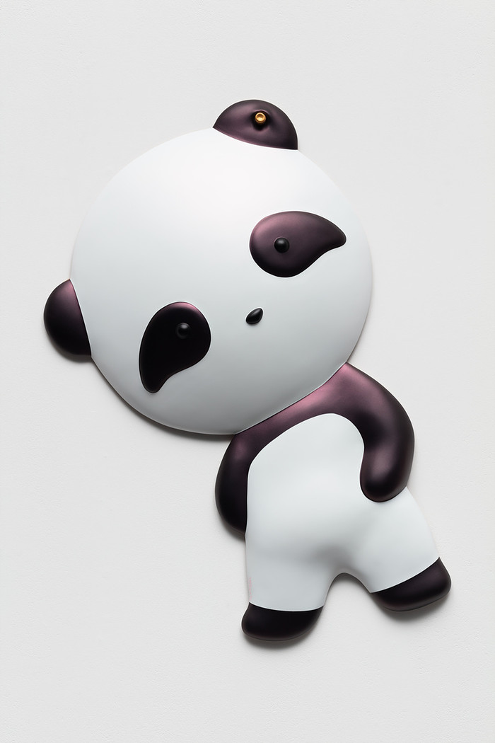 After the Puppet Show-Black Pandana, 38x61x6cm, urethane paint on plastic, _