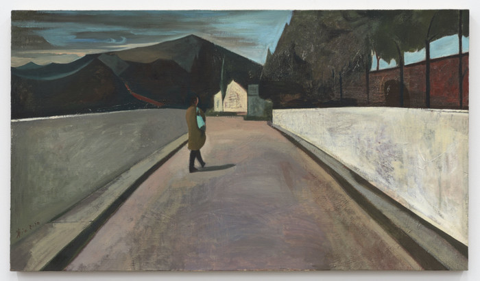 Xiao Jiang, 산책 , 2020, 캔버스에 유채, 31⅝ × 55¼ 인치; 80.3 × 140.3cm