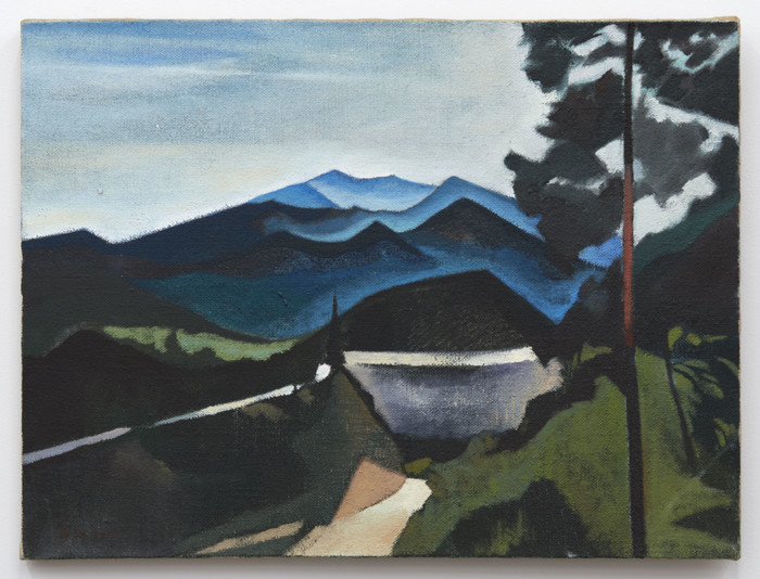 Xiao Jiang, Reservoir View , 2017, 캔버스에 유채, 23⅝ × 31½인치; 60 × 80cm