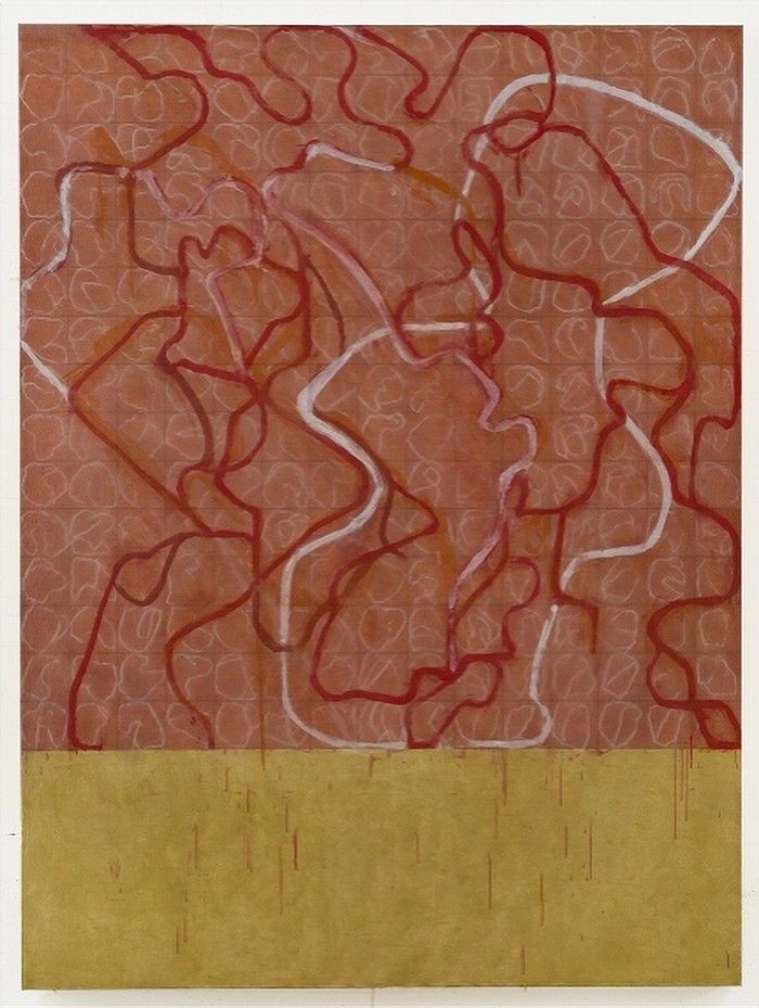 브라이스 마든, 초크 , 2013–21린넨에 기름, 흑연, 분필, 96×72인치(243.8 × 182.9cm)©2021Brice MardenArtists Rights Society(ARS), New York. 사진 빌 제이콥슨 스튜디오