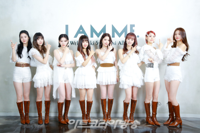 위키미키 '아이 엠 미(I AM ME.)' 발매 기념 쇼케이스(루시, 지수연, 엘리, 최유정, 리나, 세이, 루아, 김도연) 2021.11.18 제공  판타지오뮤직