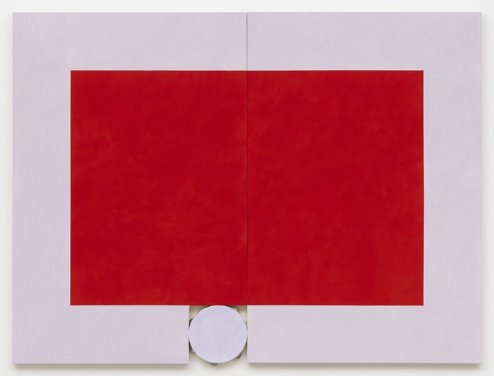 Purple Heart, 2019, acrylic on canvas, on wooden panel and tambourine, 60 × 80 inches; 152.4 × 203.2 cm