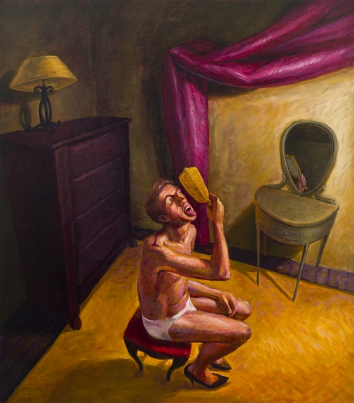 Throat, 1991 Oil on canvas 59.90h x 52w in(152.15h x 132.08w cm)