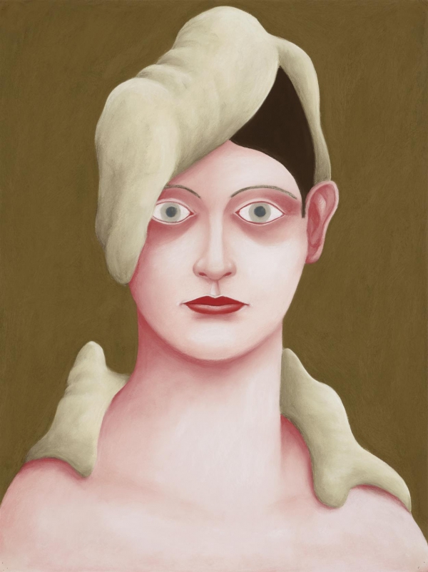 거품이 있는 초상화 , 2017, 파스텔 카드에 부드러운 파스텔, 32 3 ⁄ 16 × 24 1 ⁄ 4신장; 81.7 × 61.5cm