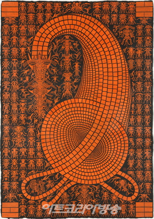 김종원, 神話-通靈神明天地水火, 210x149cm, 2011