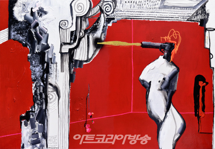 박진우 Think 162.2x112.1cm Mixed media 2021 (2)