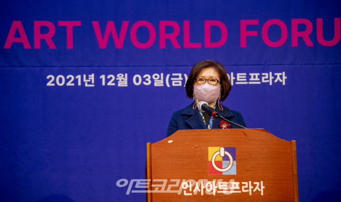 (사)G-ART 국제미술포럼 창립총회 개최-G-ART 임미자 부회장 성원보고