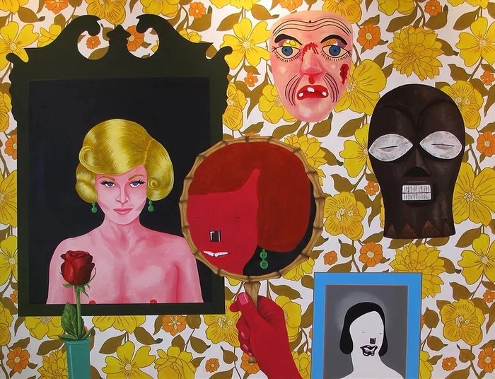 Chris Fallon. Last Looks, 2021. Acrylic on wood panel 48 × 60 in. 121.9 × 152.4cm