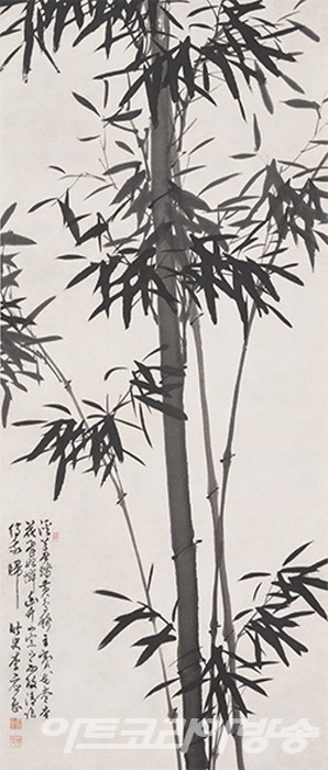 1부 이응노, 대죽, 1932, 종이에 수묵, 161.5×68cm, 이응노미술관 소장