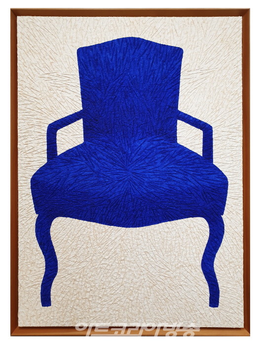 김순철 개인전 'About wish' 한지에 채색과 바느질