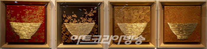 김순철 개인전 'About wish' 한지에 채색과 바느질