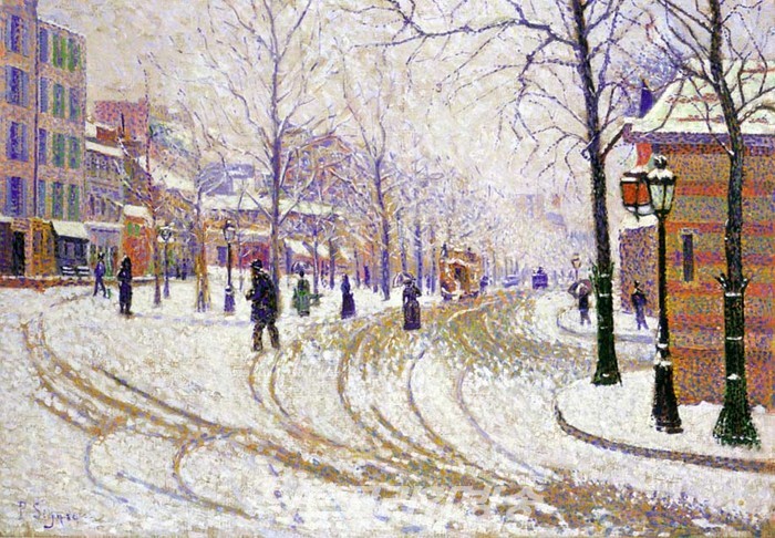 Snow, Boulevard de Clichy, Paris 1886