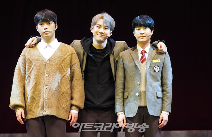 뮤지컬 '아몬드' 프레스콜(홍승안, 조환지, 문태유) 2022.04.08 사진 ⓒ아트코리아방송 이용선 기자