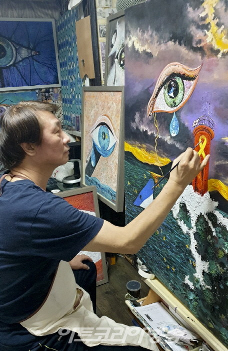 화가 안병학 세월호 8주기 추모작품전