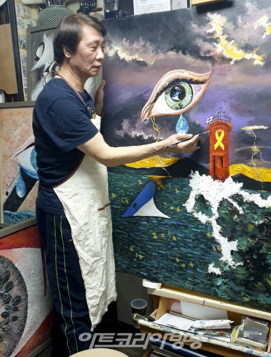 화가 안병학 세월호 8주기 추모작품전