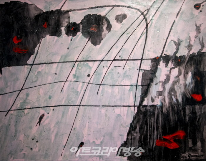 Rain, 170x132, Oil on canvas, 1972 N.Y. ⓒ백철극 작가