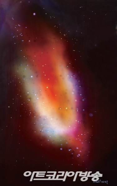 Cat's eye Nebula Resin & Mixed Media