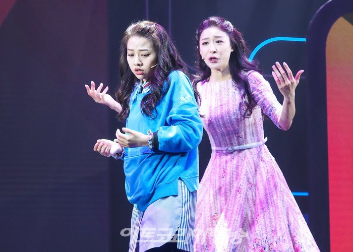 뮤지컬 '차미' 프레스콜(차미호 역 이아진, 차미 역 정우연) 2022.04.28 사진 ⓒ아트코리아방송 이용선 기자