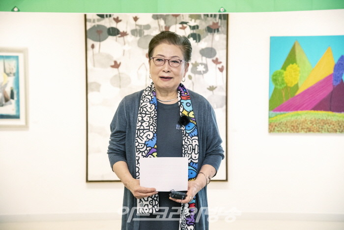 (사)한국화진흥회 '그리다-花 · 禾 · 話 · 畵‘전-김춘옥 이사장 인사말
