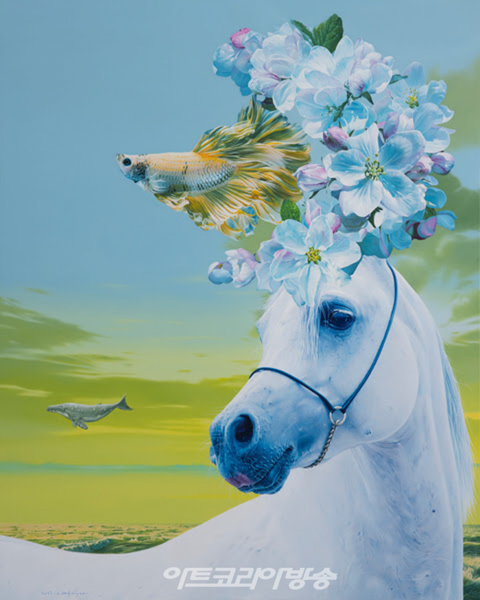 이홍주, Beyond 90.9 x 72.7cm, Oil on Canvas, 2022 