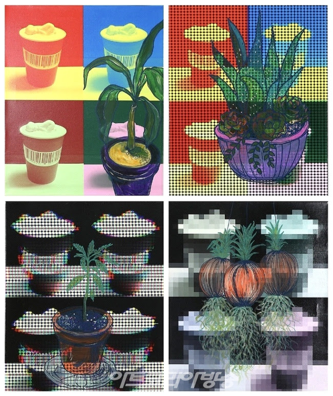 소정희, 감정 NO.1~NO.5Digital Printing에 아크릴, 2022