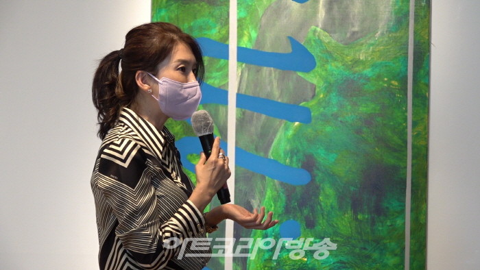 하태임 작가의 '행위의 흔적으로 구축된 색공간 Color Traces'  오프닝 현장