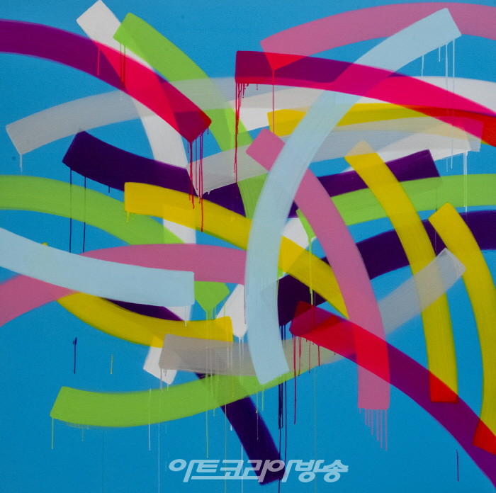 하태임 작가의 '행위의 흔적으로 구축된 색공간 Color Traces'  오프닝 현장