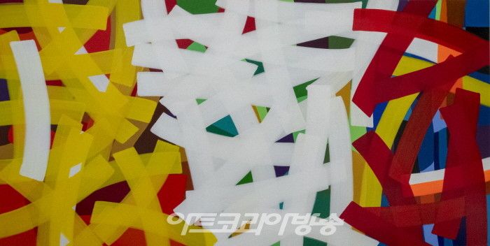 하태임 작가의 '행위의 흔적으로 구축된 색공간 Color Traces'  오프닝 현장